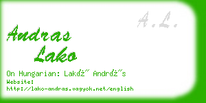 andras lako business card